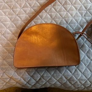 Madewell half moon crossbody (brown)